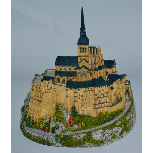 1053 - Danbury Mint Mont Saint - Michel from the 12 Sculptures Entitled Enchanted Castles of Europe Boxed W... 