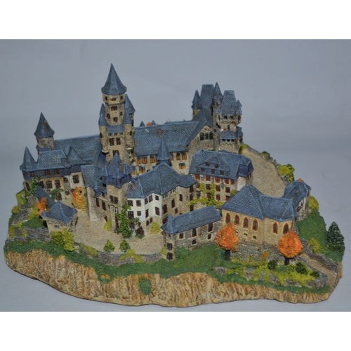 1061 - Danbury Mint Boxed Castle Braunfels from the 12 Sculptures Entitled Enchanted Castles of Europe With... 