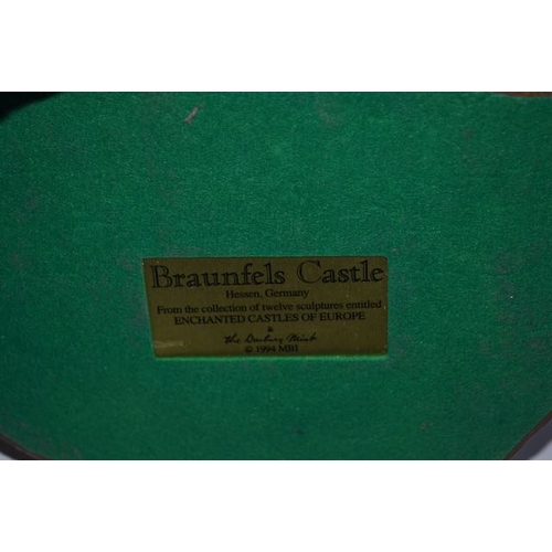 1061 - Danbury Mint Boxed Castle Braunfels from the 12 Sculptures Entitled Enchanted Castles of Europe With... 