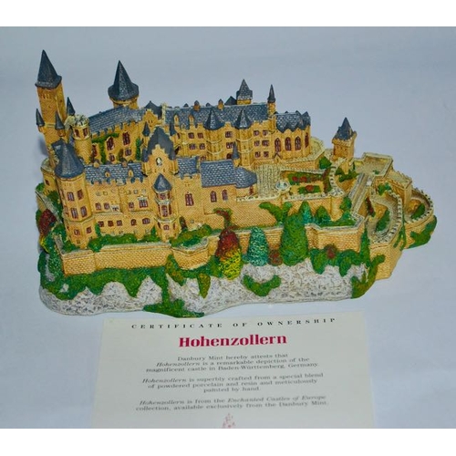 1080 - Danbury Mint Hohenzollern Castle from the 12 Sculptures Entitled Enchanted Castles of Europe Boxed W... 