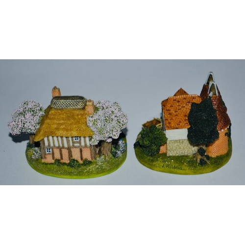 1084 - Danbury Mint Boxed Duo The Oast House + Spring Cottage with Certs