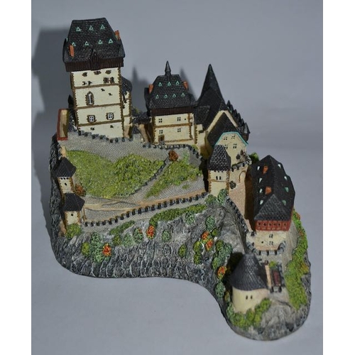 1094 - Danbury Mint Boxed Karlstejn Castle from the 12 Sculptures Entitled Enchanted Castles of Europe with... 