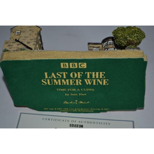 1096 - Danbury Mint Boxed BBC Last of the Summer Wine 'Time for a Cuppa' with Cert