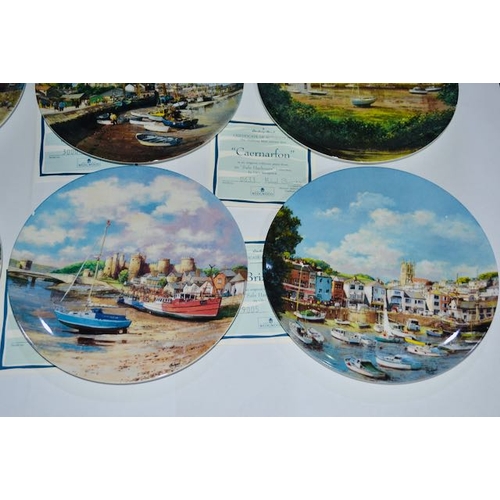 1106 - Collection of 12 Danbury Mint by Wedgwood Collectors PLate from the 'Safe Harbours' Series - Boxed w... 