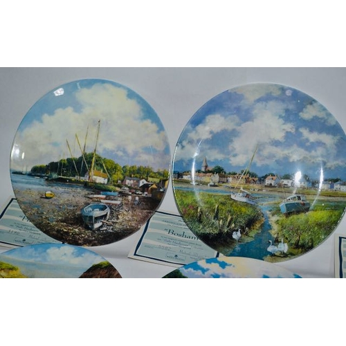 1106 - Collection of 12 Danbury Mint by Wedgwood Collectors PLate from the 'Safe Harbours' Series - Boxed w... 