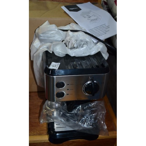 13 - Amazon Basics Expresso Coffee Machine With Milk Frother - Boxed