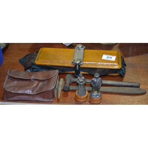 25 - Vintage Collectables Incl Tie Press, Tools Etc