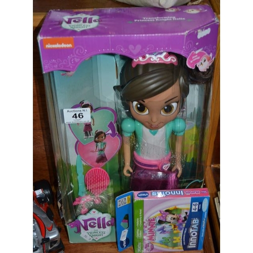 46 - Nella The Princess Boxed Doll Set + V-Tech Innotab Minnie Mouse Math Game