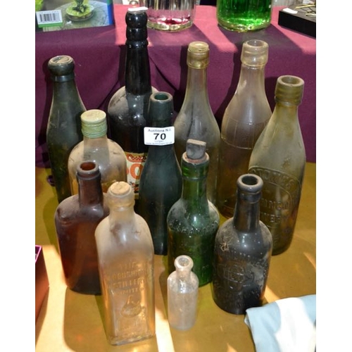 70 - Collection of Vintage Glass Bottles