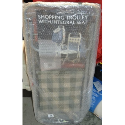 82 - Shopping Trolley With Integral Seat - Sealed