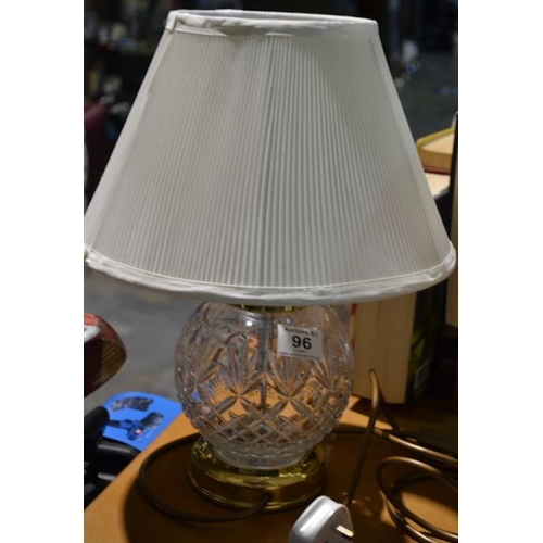 96 - Tryone Crystal Table Lamp & Shade