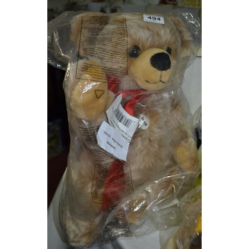 494 - Large Steiff Bobby Bear Sealed in Original Bag