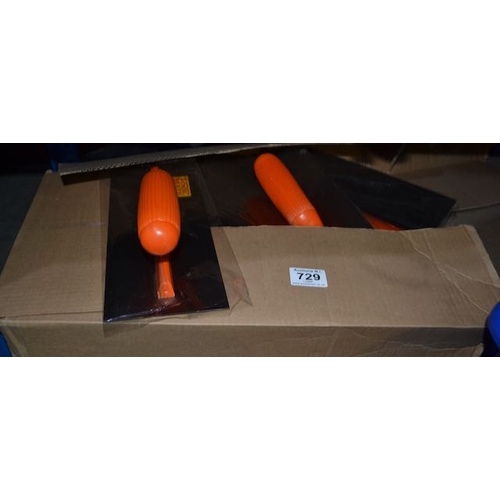 729 - Box Of Approx 12 Tool Mate Plasterer Floats