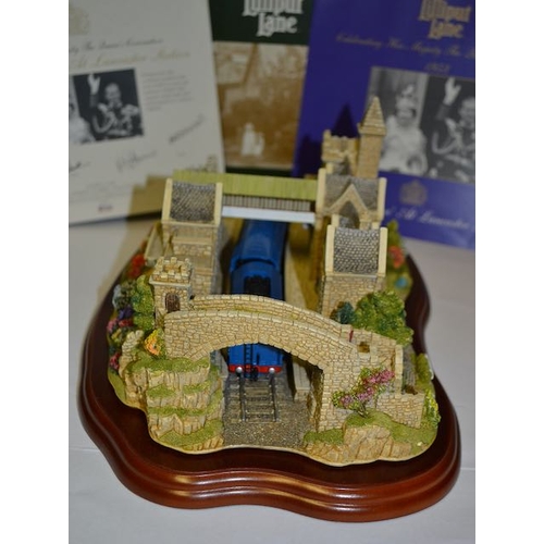 1000 - Large Boxed Limited Edition Lilliput Lane The Cornation At Lancaster Station No.61 With Cert