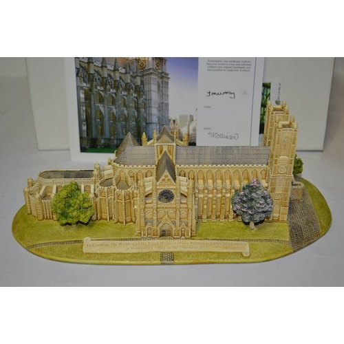 1026 - Large Boxed Liliput Lane Ltd Ed Westminster Abbey No 1543 To Commemorate the Marriage of William & K... 