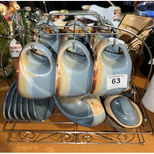 63 - Coffee Set On Stand