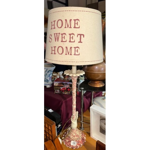 69 - Large Decoupage Table Lamp & Shade