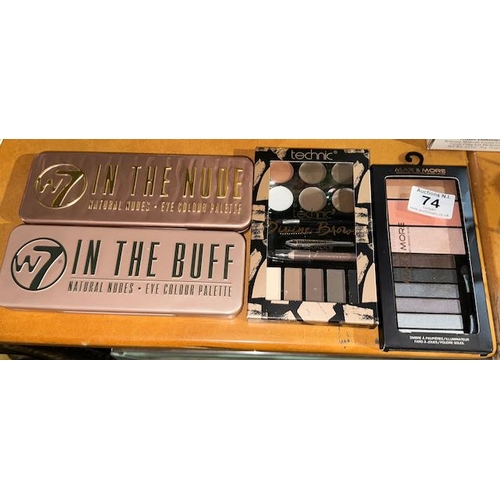 74 - 4 x Cosmetic Palette Sets Incl W7