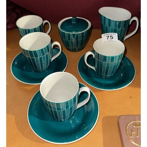 75 - Handpainted 9pc Teaset