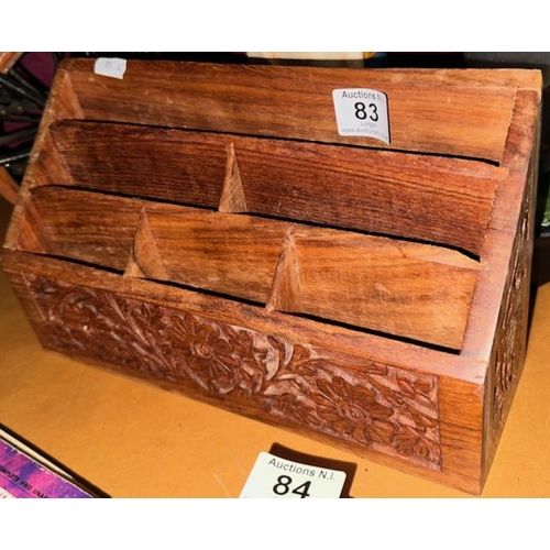 83 - Ornately Carved Letter Holder