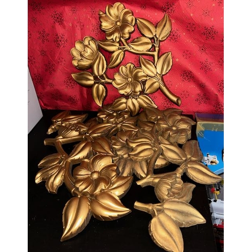 93 - Decorative Gilt Floral Wall Art