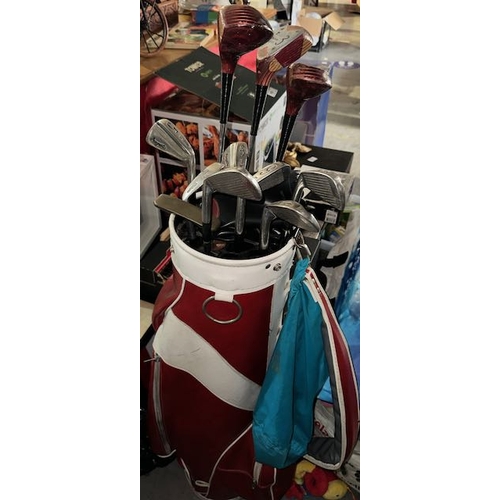 95 - Wilson Golf Clubs In Golf Bag