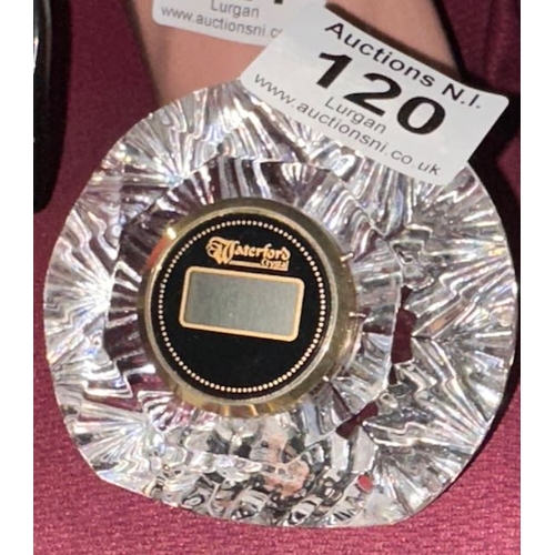 120 - Waterford Crystal Clock with Waterford Crystal Digital Clock Face