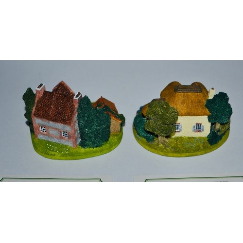 1074 - Danbury Mint Boxed Duo - The Boathouse & Beekeeper's Cottage - With Certs