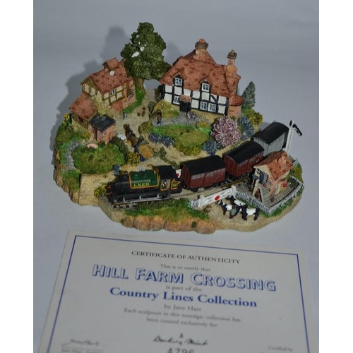 1089 - Danbury Mint Boxed Hill Farm Crossing with Cert