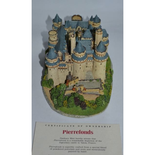 1091 - Danbury Mint Boxed Pierrefonds Castle from the 12 Sculptures Entitled Enchanted Castles of Europe wi... 