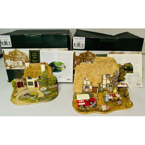 Boxed Lilliput Lane x2 - Strawberry Fields + Lorna Doone's Farm