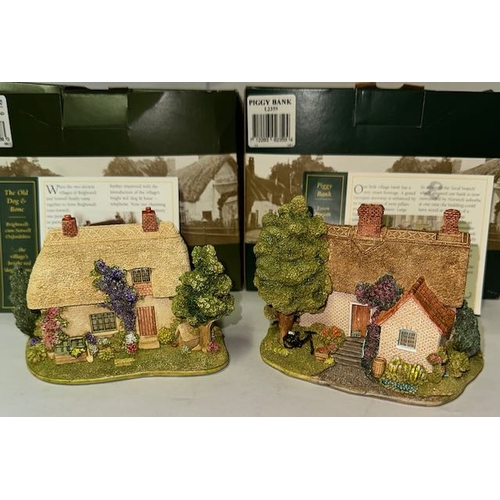 Boxed Lilliput Lane x2 - The Old Dog & Bone + Piggy Bank