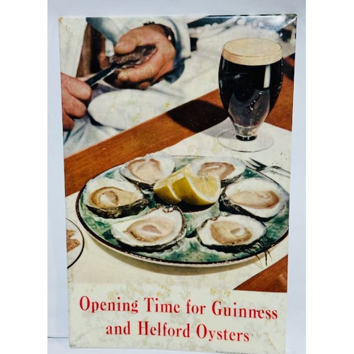 17 - Guinness Show Card - Opening Time For Guinness & Helford Oysters Printed in GB by Sanders Philips & ... 