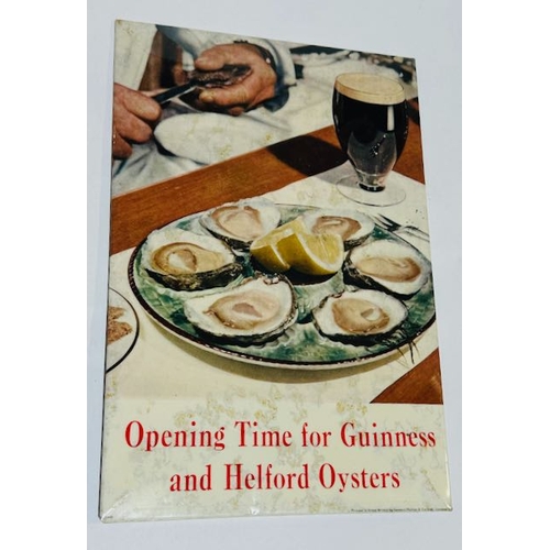 17 - Guinness Show Card - Opening Time For Guinness & Helford Oysters Printed in GB by Sanders Philips & ... 