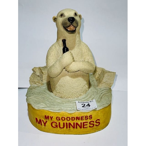 24 - Large Gilroy Reproduction Polar Bear - Approx 9