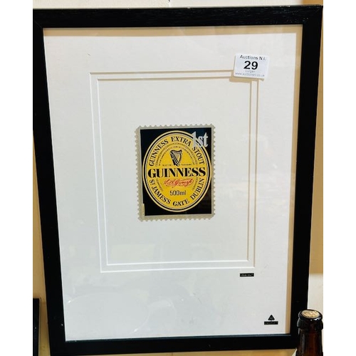 29 - Large Framed Guinness Stamp CanArt By Martin Allen - Frame 17