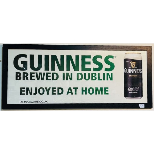 44 - Large Guinness Brewed In Dublin , Enjoyed At Home Drink Aware Card - Approx 40