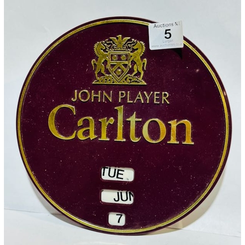 5 - Vintage John Player Carlton Perpetual Calendar