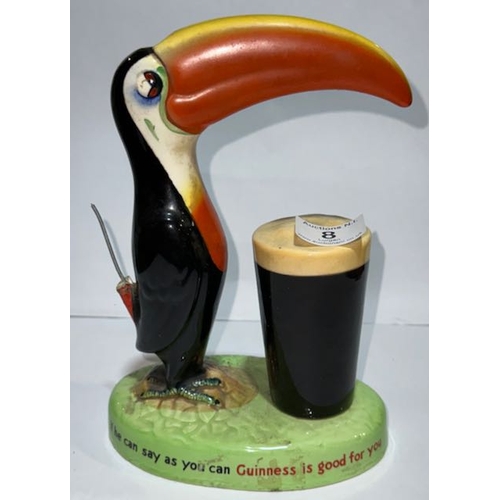 8 - Carltonware Arthur Guinness Toucan With Guinness Pint - As Found( Damage To Tail)