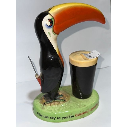 8 - Carltonware Arthur Guinness Toucan With Guinness Pint - As Found( Damage To Tail)