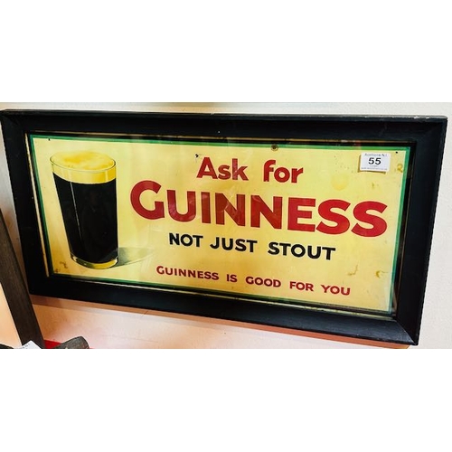 55 - Framed Ask For A Guinness , Not Just Stout Print - Approx 26