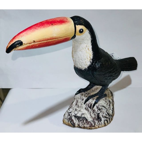 57 - Large Cast Toucan Door Stop - Approx 12