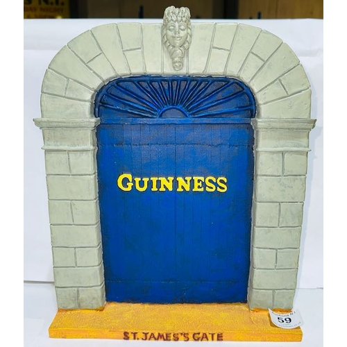 59 - Large Guinness St. Jame's Gate Ceramic Stand - Approx 13