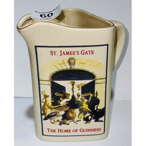 60 - Guinness Official Merchandise Triangular St. Jame's Gate Home Of Guinness Jug - Approx 7