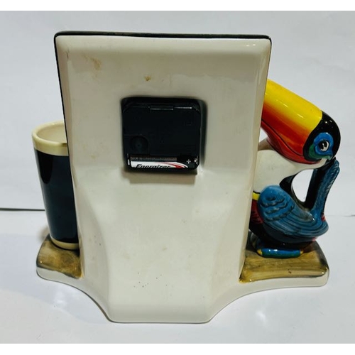 70 - Ceramic Guinness Time Toucan Clock By Guinness UDV - Approx 10