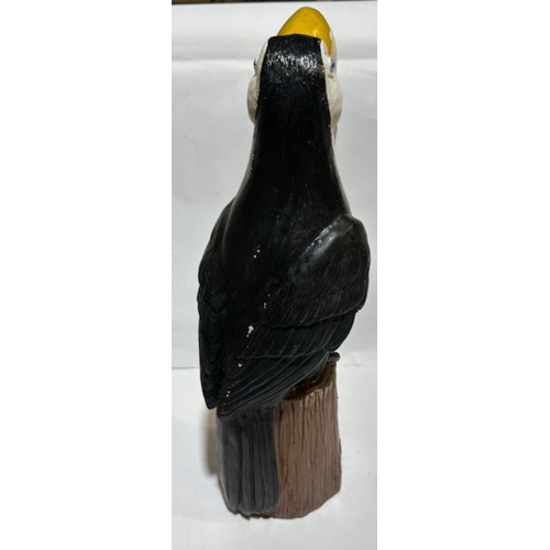 80 - Large Resin Guinness Toucan On Tree Stump - Approx 16