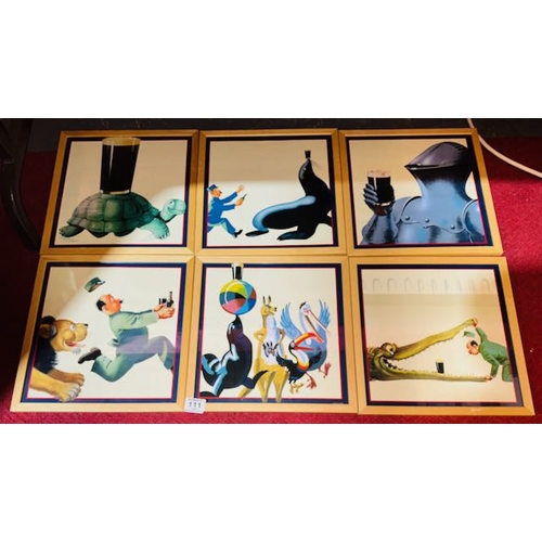 111 - Set Of 6 Framed Guinness & Co Prints