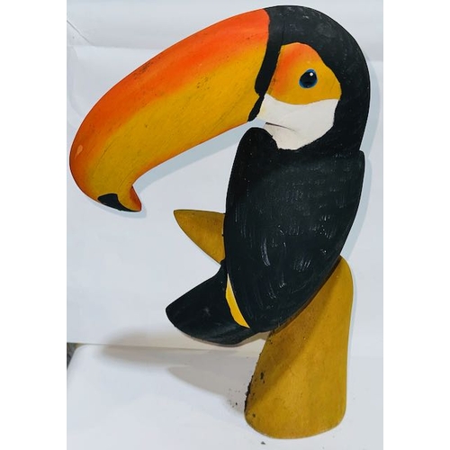 147 - Large Wooden Lightweight Toucan - Approx 17