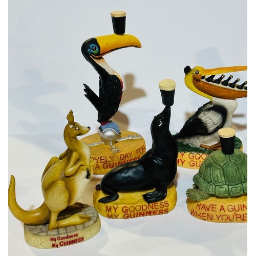 180 - Set Of 7  Guinnes Zookeeper & Animals Figures