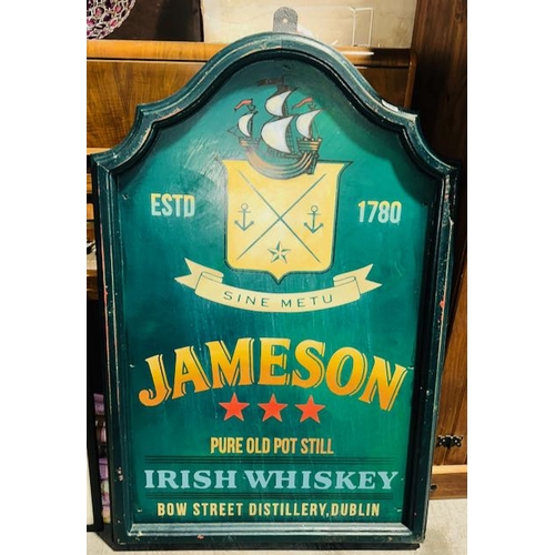 190 - Large Wooden Jameson Irish Whiskey Sign - 48